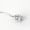 elegant clear quartz crystal Y-necklace with dome pavilion charm