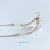 clover shaped clear quartz crystal bottle necklace