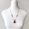 smoky quartz crystal bottle necklace