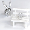 sterling silver rabbit silhouette bunny ring