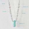 natural caribbean calcite point necklace with gemstone beads adornment