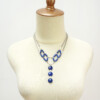 blue lapis lazuli stone statement necklace