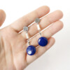 blue lapis lazuli stone earrings