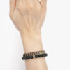 dark green sandstone double layer stylish bracelet