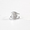 sterling silver flower clover coin ring