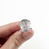 sterling silver flower clover coin ring