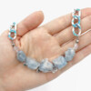 natural blue aquamarine raw stone statement necklace