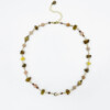 golden honey quartz with assorted crystals and gemstone beads short choker style necklace