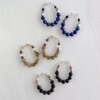 stone beads hoop earrings