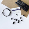 raw black tourmaline stone bracelet for EMF protection