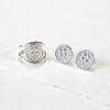 sterling silver clover coin stud earrings and ring set