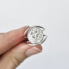 sterling silver lucky clover coin ring