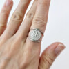sterling silver lucky clover coin ring