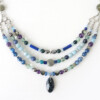mediterranean blue shade stones statement necklace