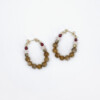 shimmering sunstone beads hoop earrings