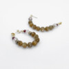 shimmering sunstone beads hoop earrings