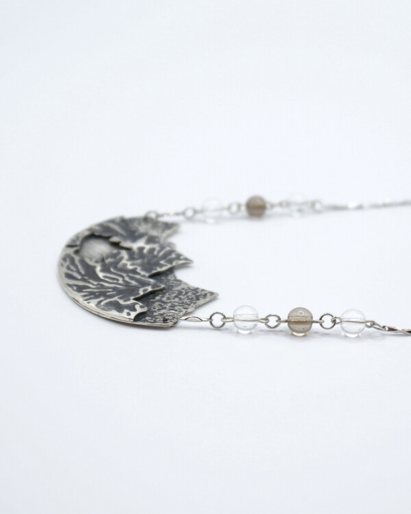 view of vancouver handmade reticulation silver necklace made in canada