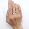 organic shape water casting silver ring