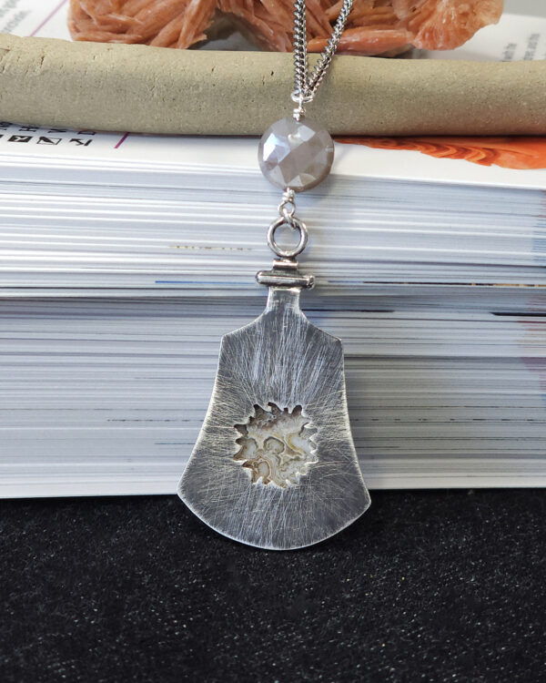 potion of euphoria pendant necklace with crazy lace agate gemstone