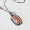 potion of self-love pendant necklace with rhodochrosite gemstone