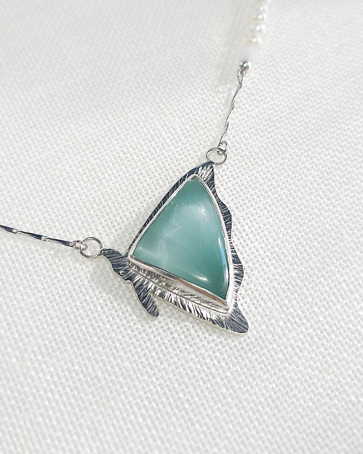 Wing of Green Angelite Necklace - Image 3